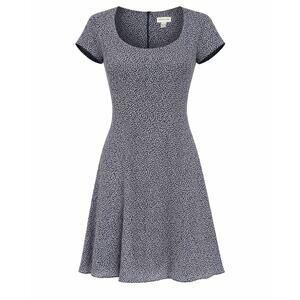 VTG 90s Ann Taylor Ditsy Floral Mini Sundress Size 6 Daisy Navy Cap Sleeve